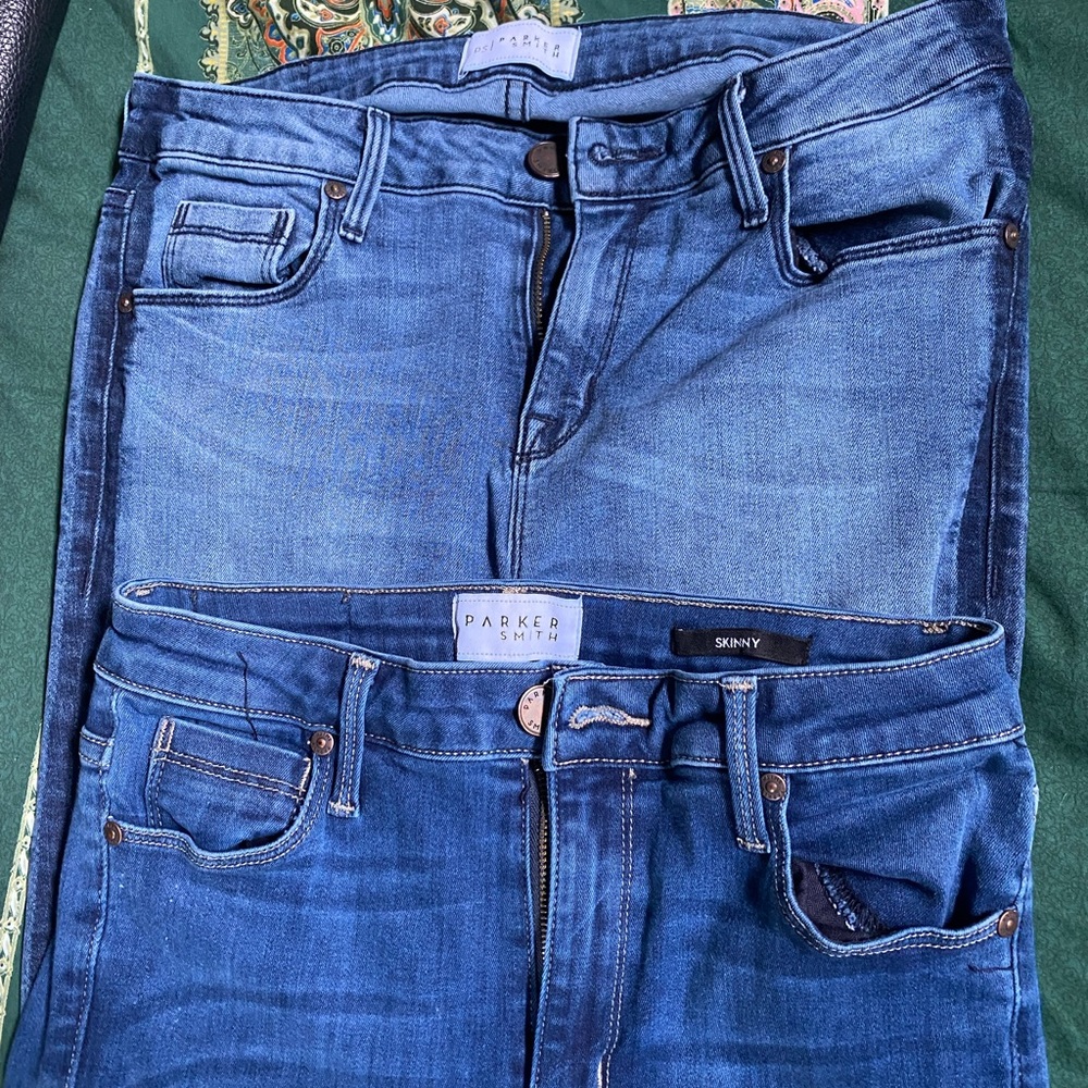 Parker Smith, size 8/29 skinny jeans. Worn several times only. Buy both for $60